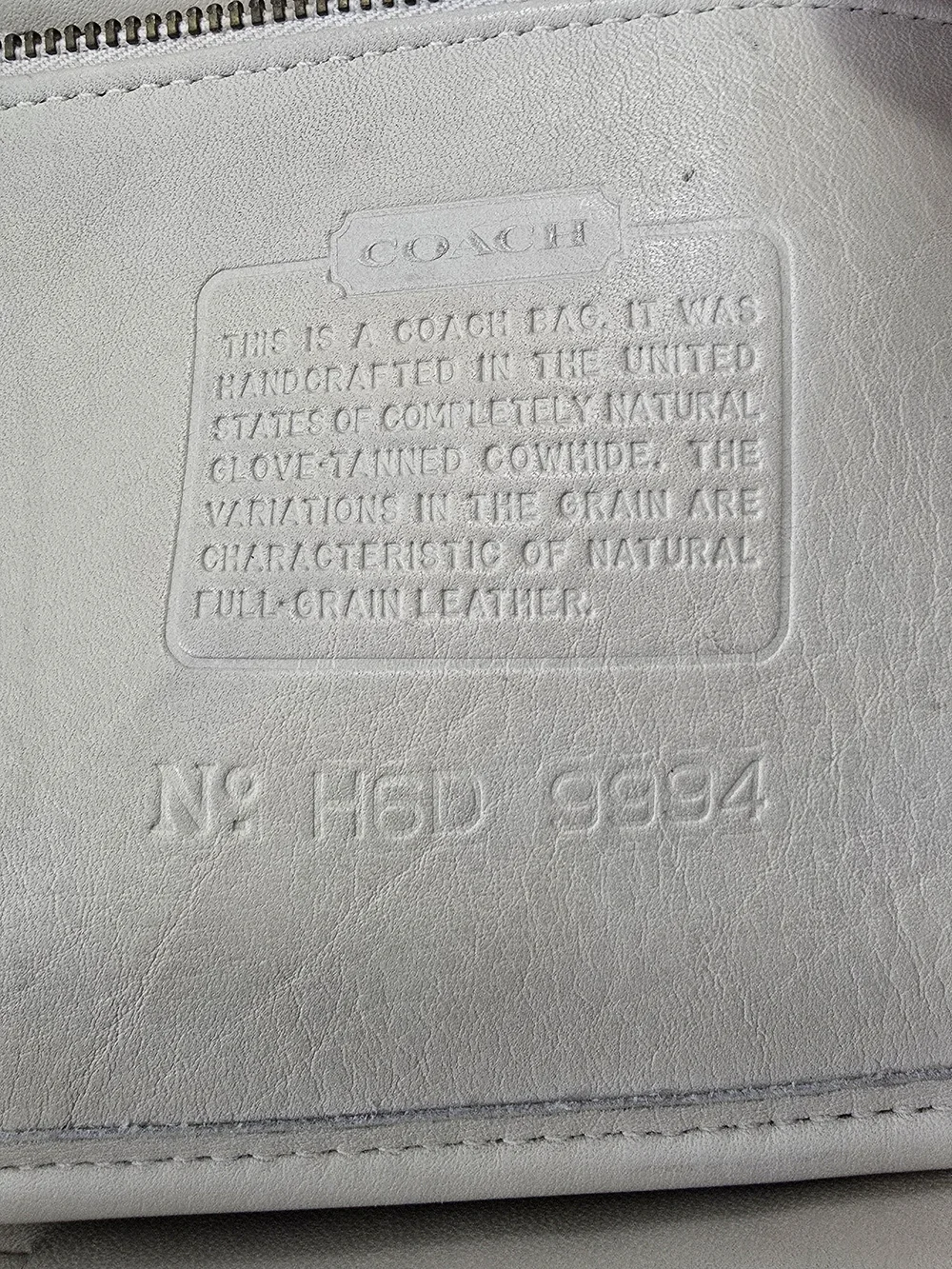 Coach Vintage 9994 Drawstring Backpack Minimalist Cream Tote Bag with Top Handle